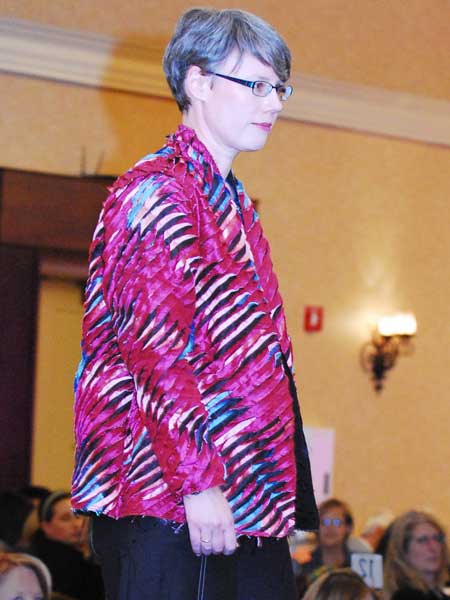 Jasna's silk dupioni jacket