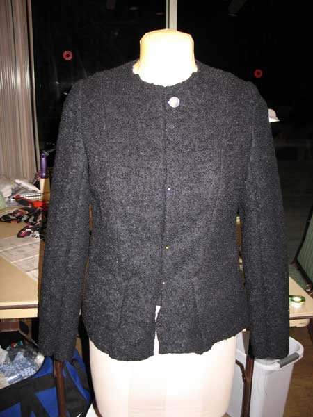 Black boucle jacket